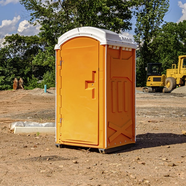 how often are the porta potties cleaned and serviced during a rental period in Troup Texas